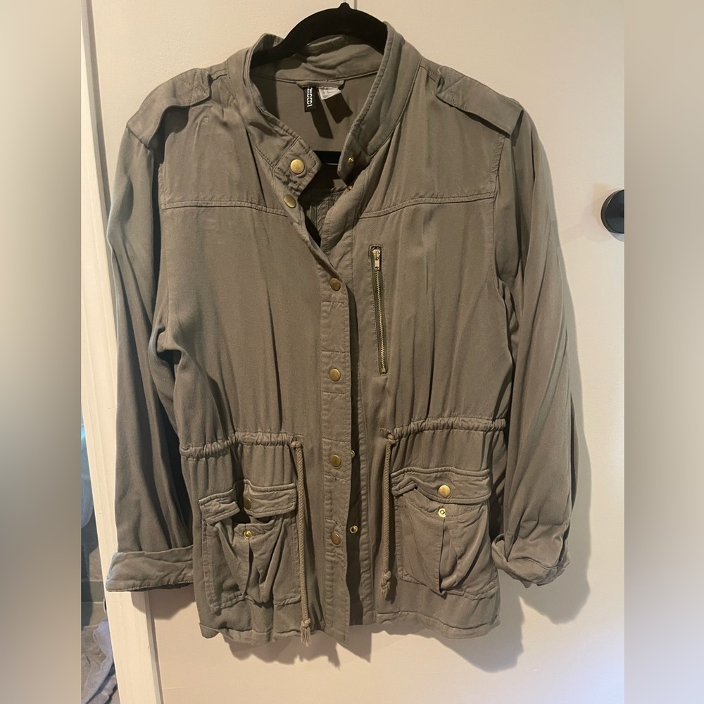 Green military jacket
